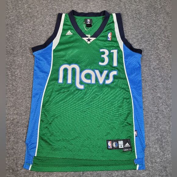 Vtg Adidas Dallas Mavericks Jason Terry #31 Alternate Men's Size M Jersey Green - Picture 1 of 9
